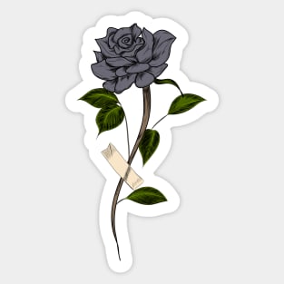 Gray rose Sticker